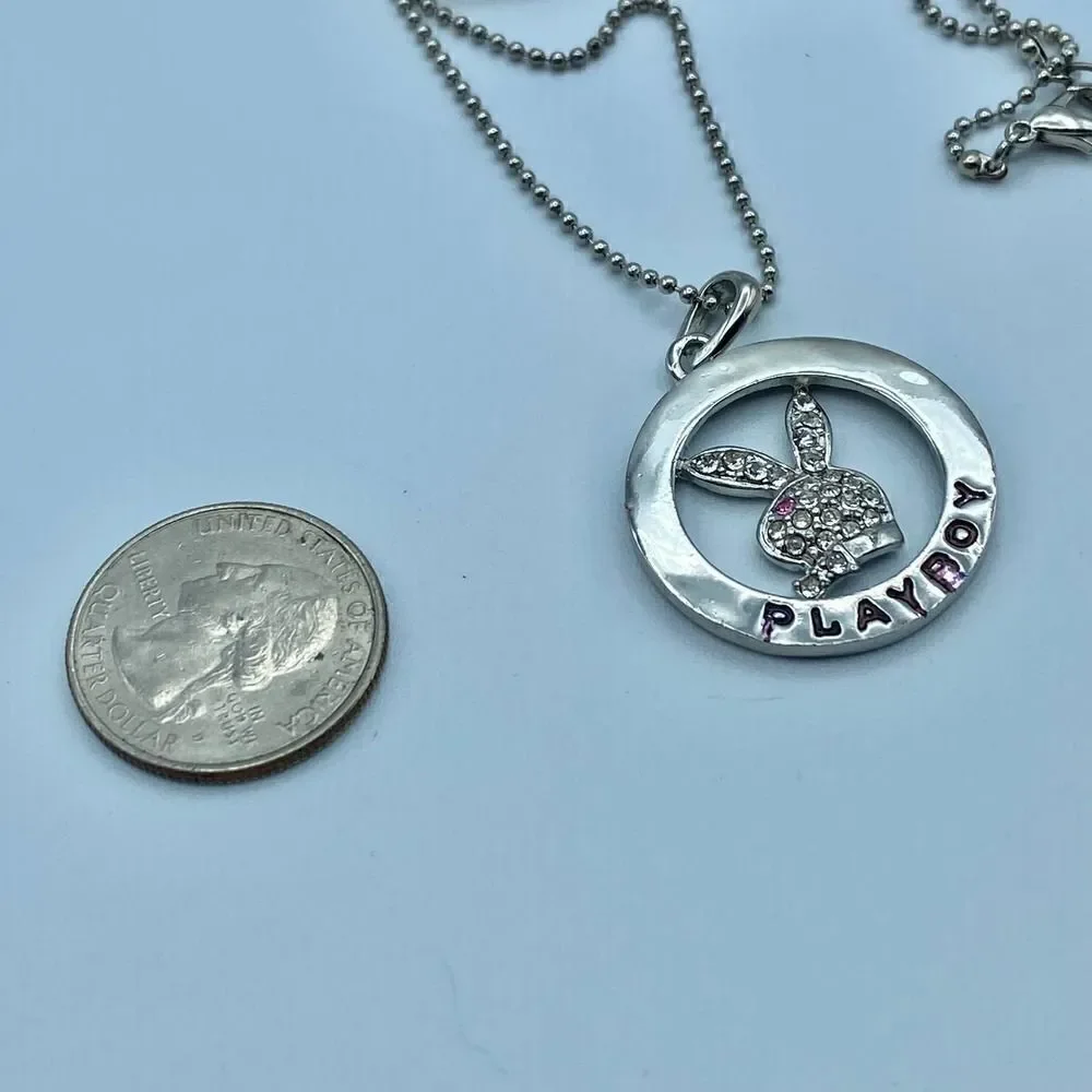Vintage Playboy Bunny Crystal Necklace